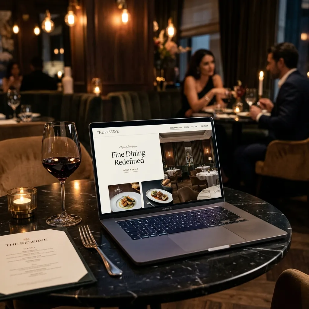 Luxury restaurant website design and development showcase